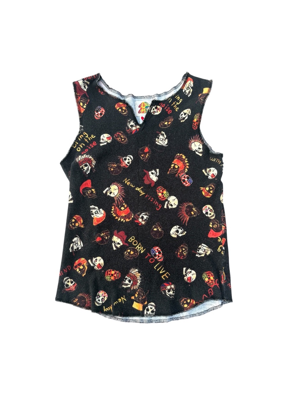 Back Alley Vintage Black Graphic Skull Print Tank Top Jfashion